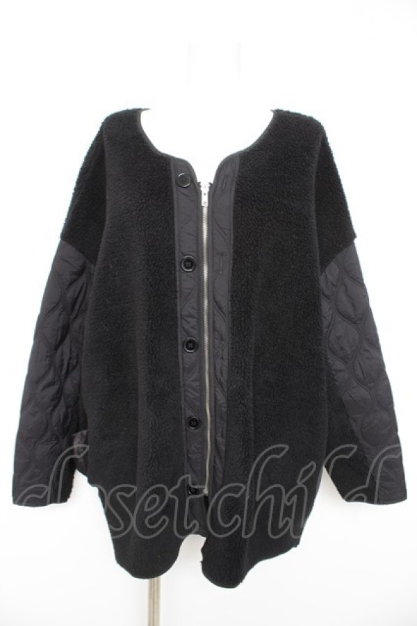 画像1: axes femme / ボア×キルティングジャケット  黒 Y-26-02-11-095-AX-JA-SZ-ZY (1)