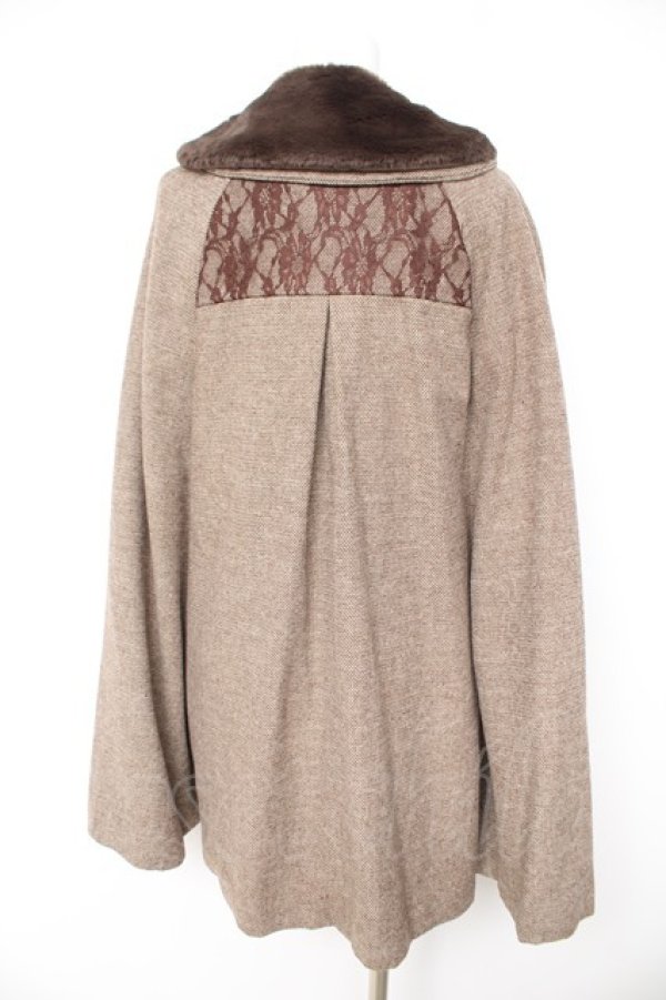 画像2: axes femme / クラシックケープコート M 茶 Y-26-02-11-099-AX-CO-SZ-ZY (2)