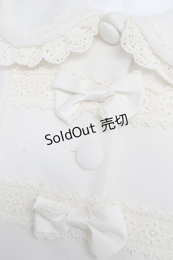 画像3: axes femme kawaii / レースフリルショートコート M 生成り Y-26-02-11-101-AX-CO-SZ-ZY (3)