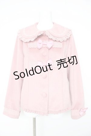 画像: axes femme kawaii / レースフリルショートコート M ピンクY-26-02-11-102-AX-CO-SZ-ZTC019