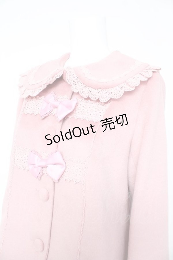 画像3: axes femme kawaii / レースフリルショートコート M ピンクY-26-02-11-102-AX-CO-SZ-ZTC019 (3)