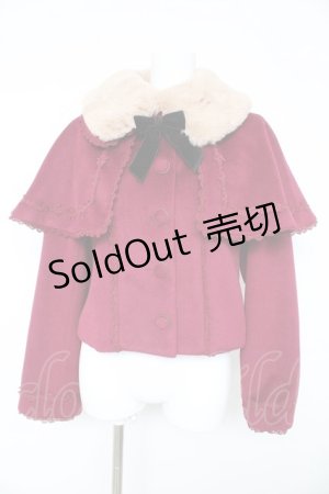 画像: axes femme kawaii / ケープ付ショートコート M ワインY-26-02-11-103-AX-CO-SZ-ZTC023