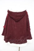 画像2: axes femme / 裏ボアニットケープポンチョ M ワイン Y-26-02-11-105-AX-CO-SZ-ZY (2)