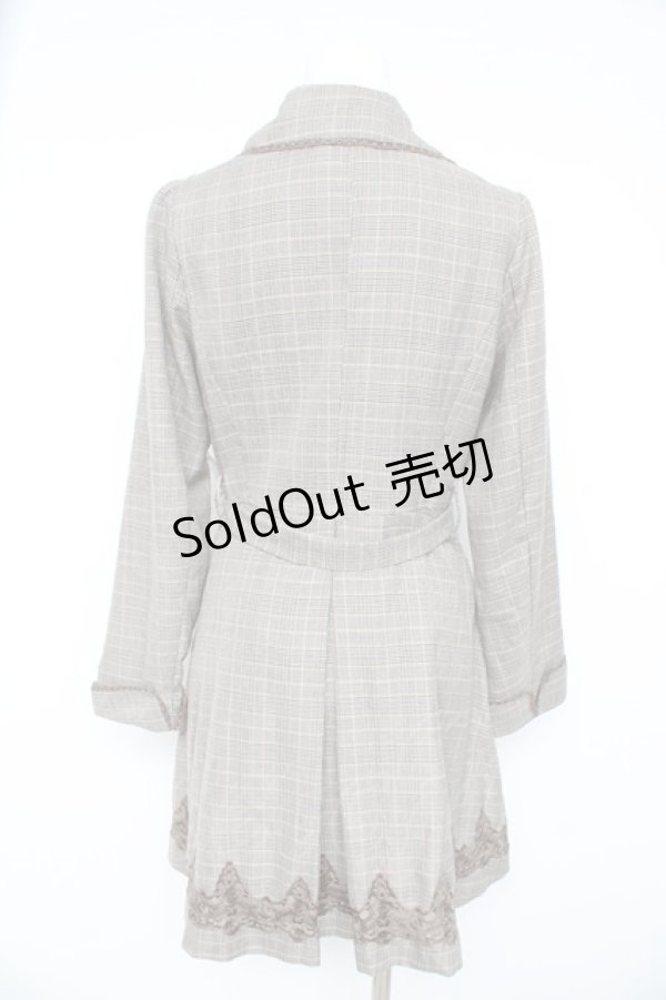 画像2: axes femme / 裾刺繍トレンチ風コート  ブラウンY-26-02-11-107-AX-CO-SZ-ZTC019 (2)