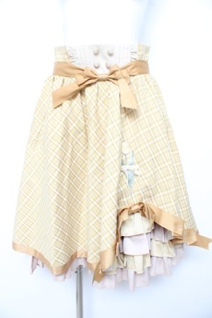 画像: Hoshibako Works / チューリップさん　チェックスカート M イエロー Y-26-02-11-111-LO-SK-SZ-ZY
