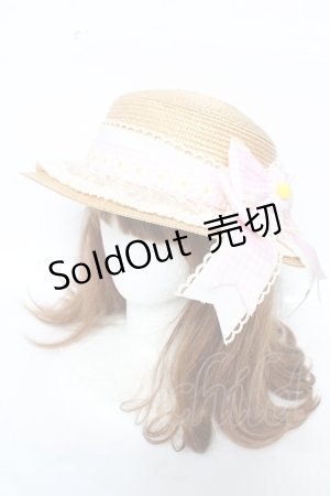 画像: Angelic Pretty / マーガレットドールストローハット  ピンク Y-26-02-11-016-AP-AC-AS-ZY