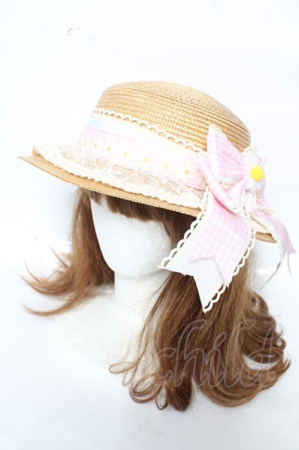画像1: Angelic Pretty / マーガレットドールストローハット  ピンク Y-26-02-11-016-AP-AC-AS-ZY (1)