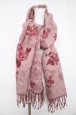 画像1: axes femme / バラ×オーナメント柄ストール  ピンク Y-26-02-11-004-AX-ZA-SZ-ZY (1)