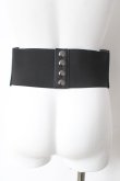 画像2: axes femme / ローズ刺繍コルセットベルト  黒 Y-26-02-11-024-AX-ZA-SZ-ZY (2)