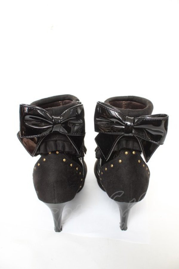 画像3: axes femme POETIQUE / パールヒールショートブーツ L 黒 Y-26-02-11-026-AX-SH-SZ-ZY (3)