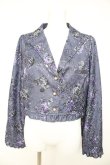 画像1: axes femme kawaii / クラシックブーケ柄ジャケット M パープル Y-26-02-11-028-AX-JA-SZ-ZY (1)
