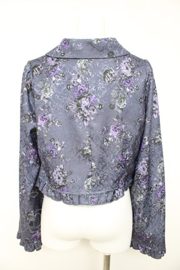 画像2: axes femme kawaii / クラシックブーケ柄ジャケット M パープル Y-26-02-11-028-AX-JA-SZ-ZY (2)