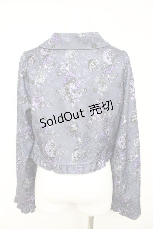 画像2: axes femme kawaii / クラシックブーケ柄ジャケット M パープル Y-26-02-11-028-AX-JA-SZ-ZY (2)