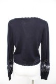 画像2: axes femme / 薔薇刺しゅうカーディガン M 紺 Y-26-02-11-031-AX-TO-SZ-ZY (2)