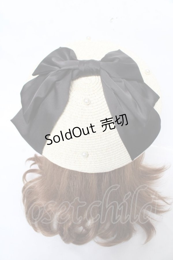 画像1: axes femme kawaii / リボンサマーベレー  黒 Y-26-02-13-055-AX-AC-SZ-ZY (1)