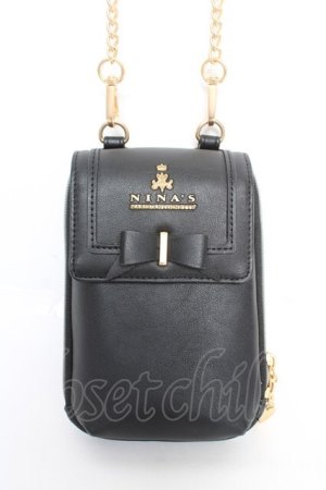 画像: m petit by misako / NINA′Sスマホショルダーバッグ  中黒 Y-26-02-13-058-LO-BG-SZ-ZY