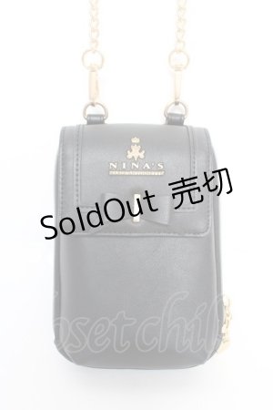 画像: m petit by misako / NINA′Sスマホショルダーバッグ  中黒 Y-26-02-13-058-LO-BG-SZ-ZY