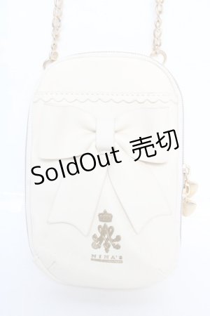 画像: m petit by misako / AMリボンショルダーバッグ  中白 Y-26-02-13-059-LO-BG-SZ-ZY