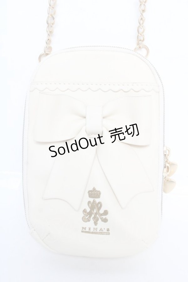 画像1: m petit by misako / AMリボンショルダーバッグ  中白 Y-26-02-13-059-LO-BG-SZ-ZY (1)