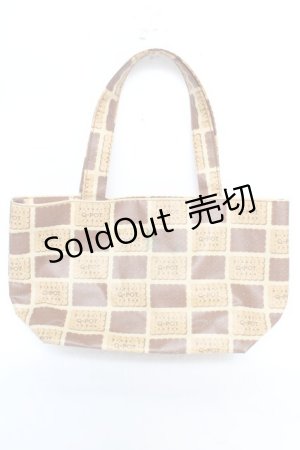 画像: Q-pot. / ビスケット ランチトートバッグ  ベージュ Y-26-02-13-063-QP-BG-SZ-ZY
