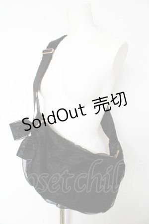 画像: m petit by misako / AMチュールリボンショルダーバッグ  中黒 Y-26-02-13-071-LO-BG-SZ-ZY