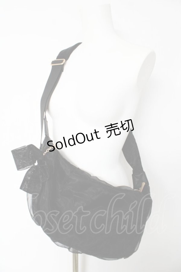 画像1: m petit by misako / AMチュールリボンショルダーバッグ  中黒 Y-26-02-13-071-LO-BG-SZ-ZY (1)