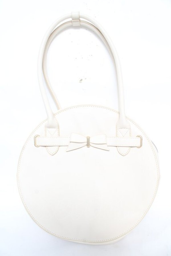 画像1: ｍ petit by misako / AMサークルリボントートバッグ  中白 Y-26-02-13-075-LO-BG-SZ-ZY (1)