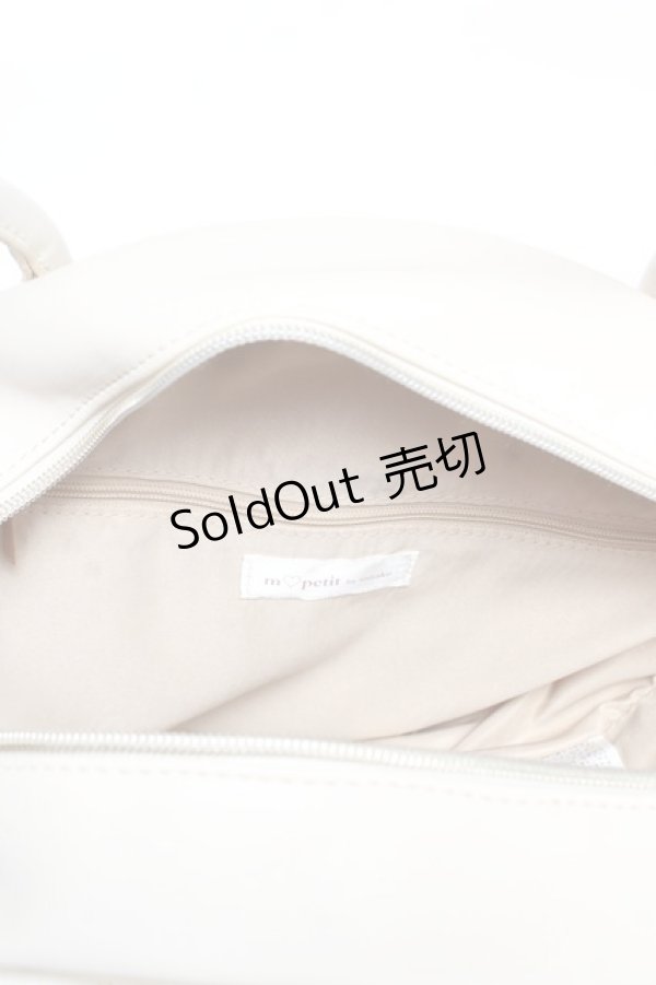 画像4: ｍ petit by misako / AMサークルリボントートバッグ  中白 Y-26-02-13-075-LO-BG-SZ-ZY (4)