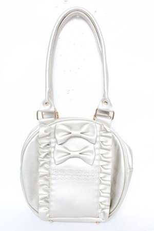 画像: axes femme kawaii / ツインリボンラウンドハンドバッグ  ゴールド Y-26-02-13-076-AX-BG-SZ-ZY