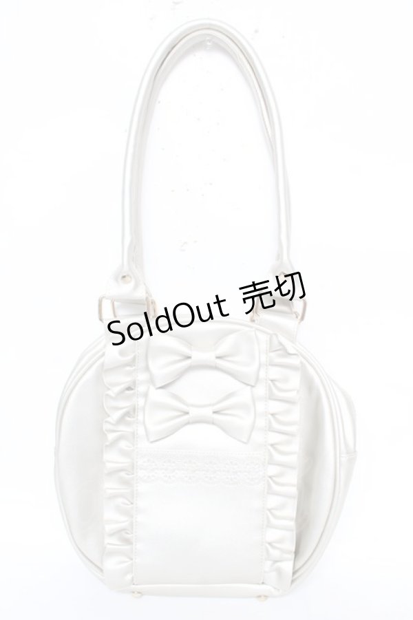 画像1: axes femme kawaii / ツインリボンラウンドハンドバッグ  ゴールド Y-26-02-13-076-AX-BG-SZ-ZY (1)