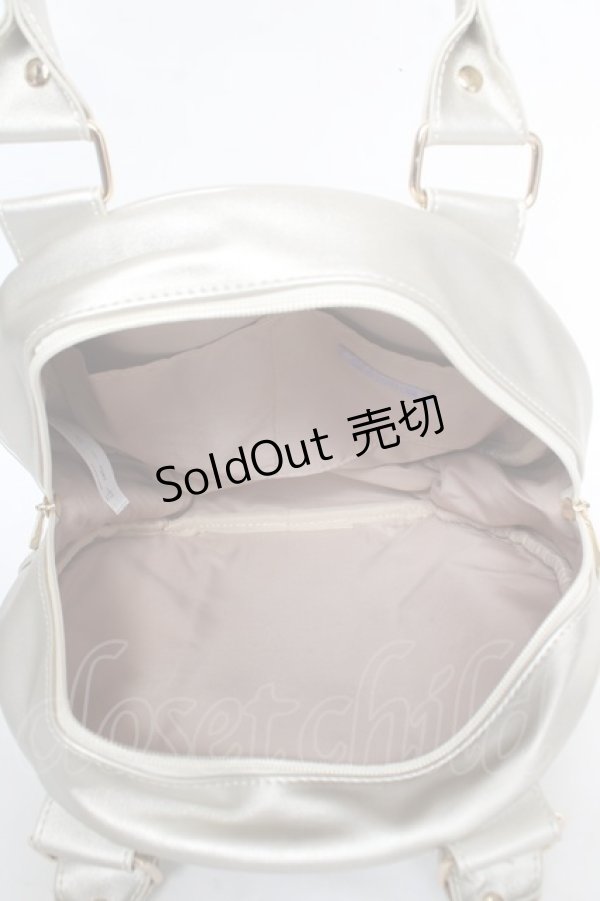 画像3: axes femme kawaii / ツインリボンラウンドハンドバッグ  ゴールド Y-26-02-13-076-AX-BG-SZ-ZY (3)