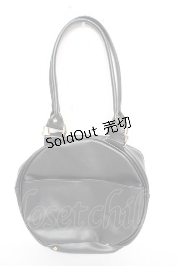 画像2: axes femme kawaii / ツインリボンラウンドハンドバッグ  黒 Y-26-02-13-078-AX-BG-SZ-ZY (2)