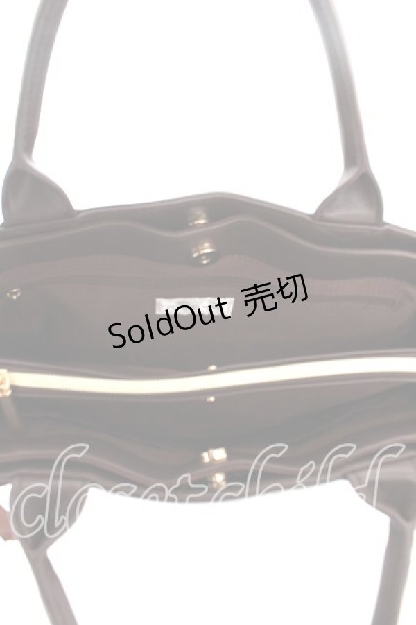 画像3: m petit by misako / AMレースアップ 2WAY トートバッグ  中茶 Y-26-02-13-080-LO-BG-SZ-ZY (3)