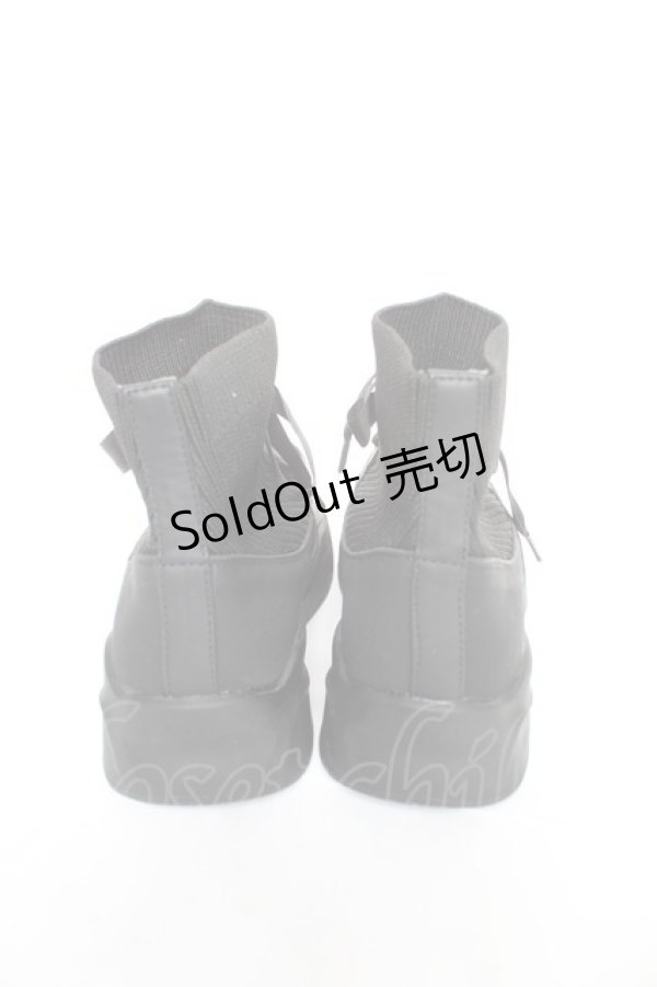 画像3: axes femme / ニットスニーカーブーツ L 黒 Y-26-02-13-083-AX-SH-SZ-ZY (3)