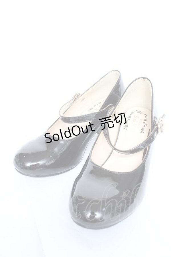 画像1: axes femme / 飾りバックル2WAYパンプス S エナメル黒 Y-26-02-13-084-AX-SH-SZ-ZY (1)