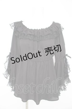 画像: axes femme kawaii / 2WAY姫袖ブラウス M 黒 Y-26-02-13-088-AX-BL-SZ-ZY