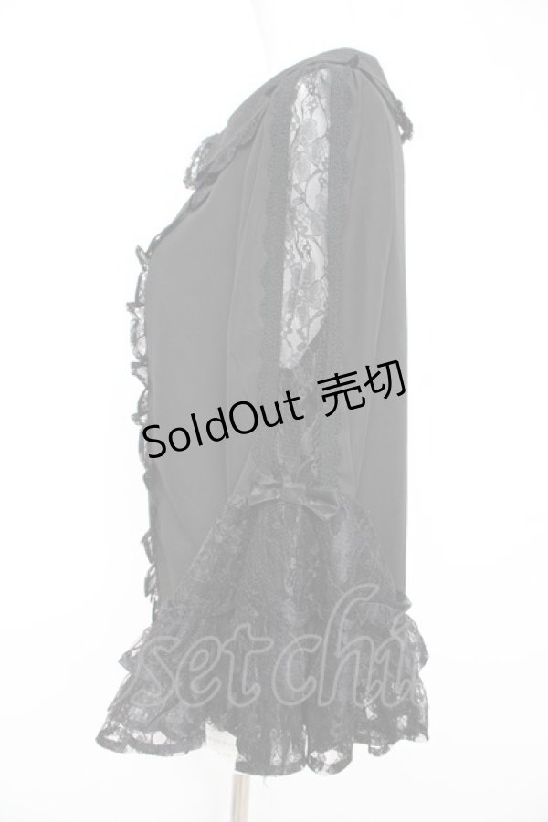 画像3: axes femme kawaii / レーシー姫袖ブラウス M 黒 Y-26-02-13-089-AX-BL-SZ-ZS (3)