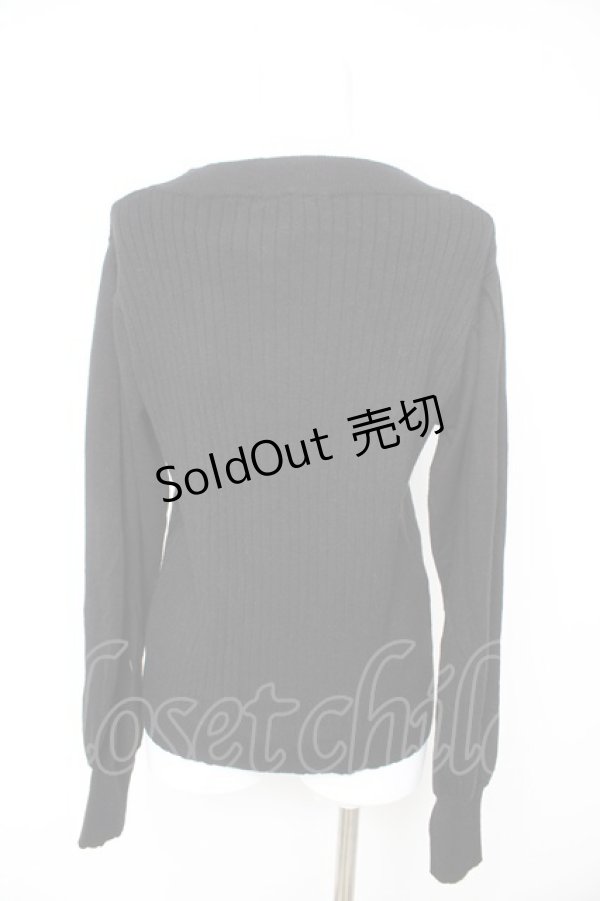 画像2: axes femme / チャイナ釦ニットPO F 黒 Y-26-02-13-090-AX-TO-SZ-ZY (2)