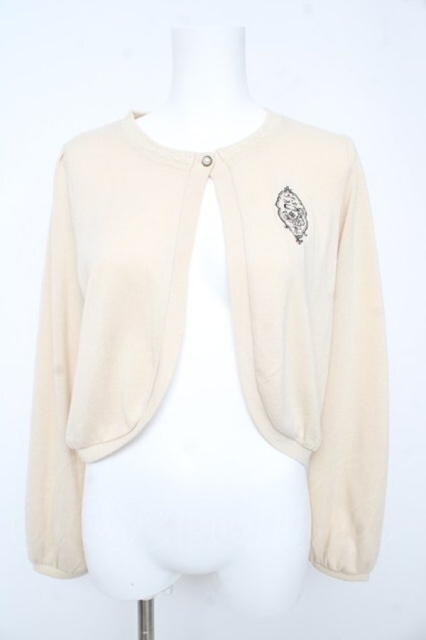 画像1: axes femme POETIQUE / ティータイム刺繍ボレロ M 生成り Y-26-02-13-093-AX-TO-SZ-ZY (1)