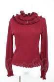 画像1: axes femme / フリルテレコニットソー M ワイン Y-26-02-13-096-AX-TO-SZ-ZY (1)