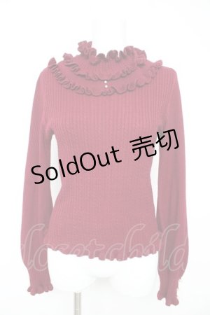 画像: axes femme / フリルテレコニットソー M ワイン Y-26-02-13-096-AX-TO-SZ-ZY