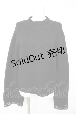 画像: axes femme / フレア袖ハイネックニット F 黒 Y-26-02-13-099-AX-TO-SZ-ZY