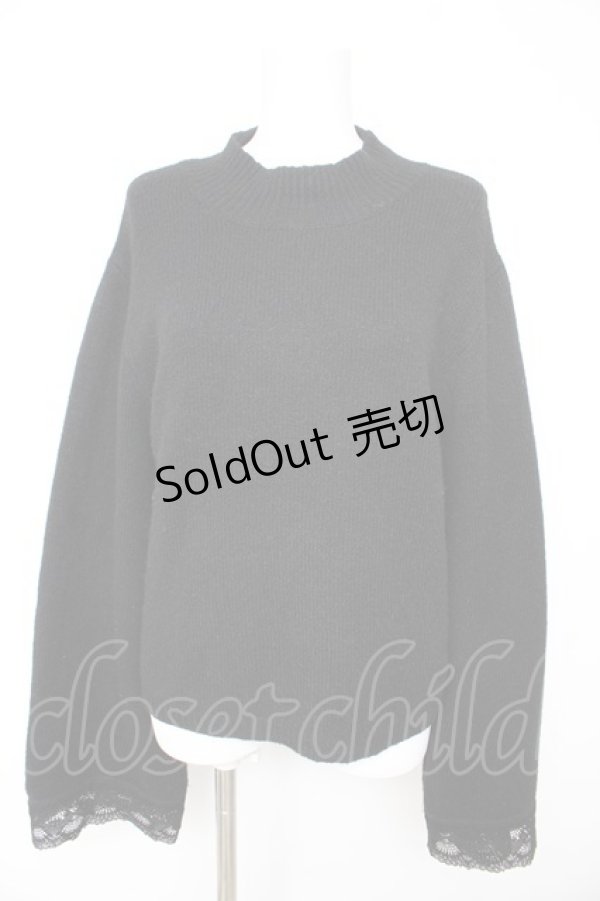 画像1: axes femme / フレア袖ハイネックニット F 黒 Y-26-02-13-099-AX-TO-SZ-ZY (1)