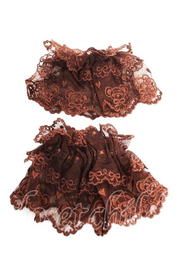 画像2: axes femme kawaii / クマ刺繍お袖留め  茶 Y-26-02-13-012-AX-ZA-SZ-ZY (2)