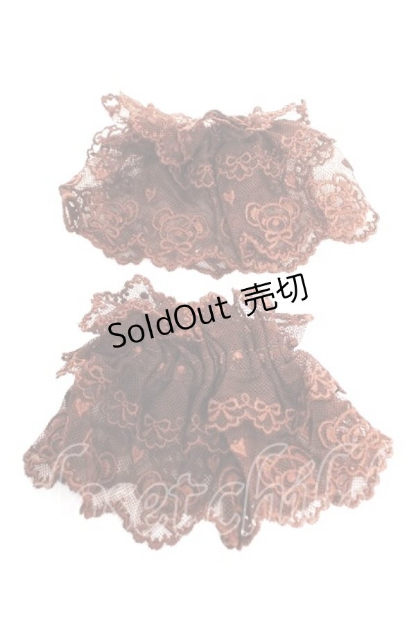 画像2: axes femme kawaii / クマ刺繍お袖留め  茶 Y-26-02-13-012-AX-ZA-SZ-ZY (2)