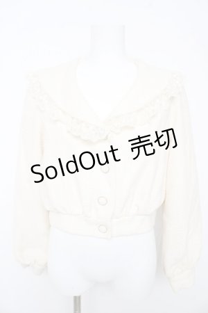 画像: axes femme POETIQUE / ビッグ襟ガーリーブルゾン M 生成り Y-26-02-13-100-AX-JA-SZ-ZT0220E