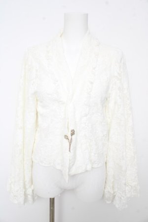 画像: axes femme / 起毛レース姫袖風ボレロ F 白 Y-26-02-13-101-AX-TO-SZ-ZY