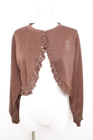 画像: m petit by misako / MSKバラBフリルボレロ S 中茶 Y-26-02-13-102-LO-TO-SZ-ZY