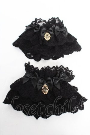 画像: Chalmiere / トリプルリボンお袖留め  黒 Y-26-02-13-013-LO-ZA-SZ-ZY