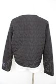 画像2: m petit by misako / クロミタフタハートキルトジャケット M 中黒 Y-26-02-13-104-LO-JA-SZ-ZY (2)